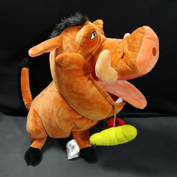 Disney The Lion King Pumbaa with Grub Bugs 14" Plush Warthog - Picture 3 of 6